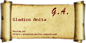 Gladics Anita névjegykártya